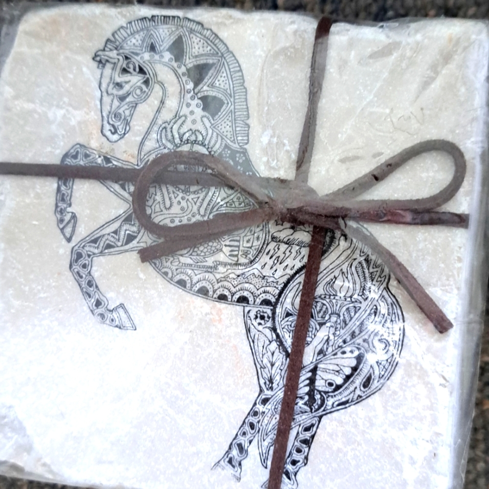 Marble coasters equestrian